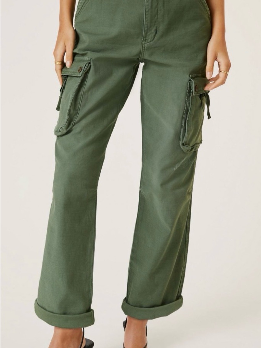 Pilcro Olive Utility Cargo Pants